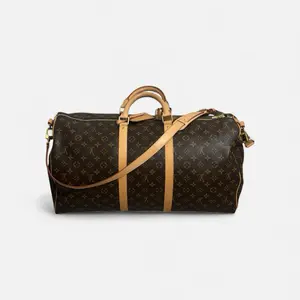 Pre-owned Louis Vuitton canvas Travel Bags Luggage Monogram Keepall Bandouliere 55