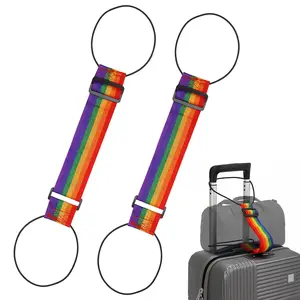 2-Pack Multi-Use Luggage Connector Straps – Adjustable, Strong, Anti-Theft Elastic Straps for Suitcases & Bags, Easy Travel