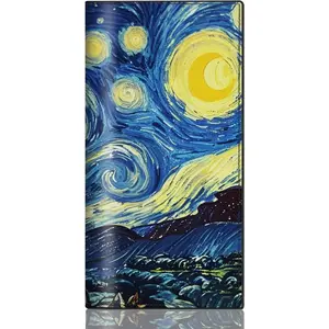 Starry Night Checkbook Covers for Personal Checkbook, PU Leather Check Book Covers for Women & Men - Fashionable Print Design