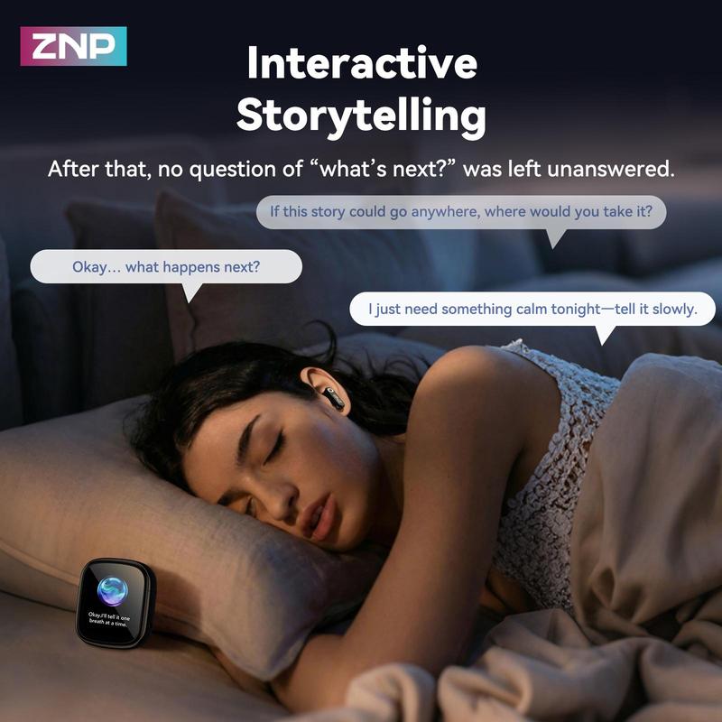 ZNP-N02 AI Intelligent Dialogue, AI Earphones: An AI robot designed for conversation, emotional companionship, and ease of use. Customizable character, suitable for both boys and girls. AI dialogue capabilities, suitable for games and learning.