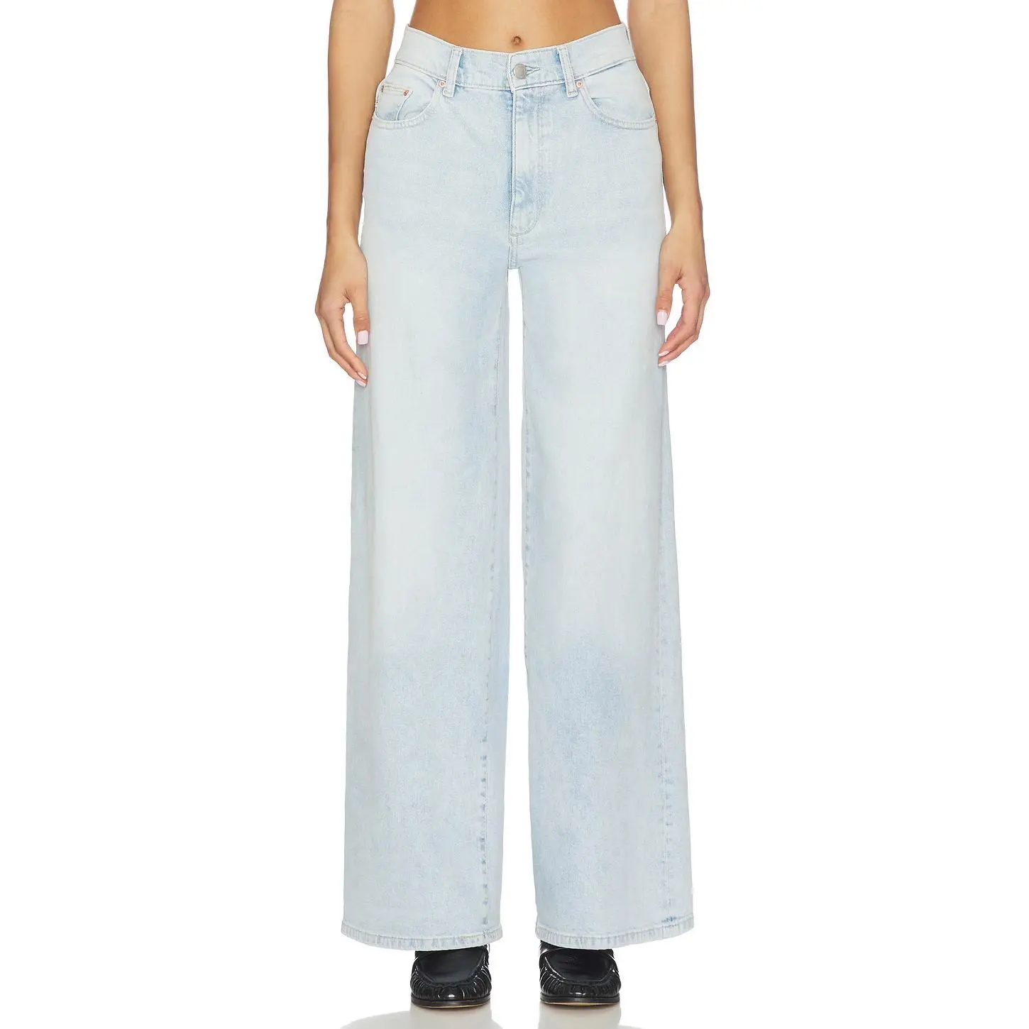DL1961 Hepburn High Rise Wide Leg Jeans in Lazy Sunday