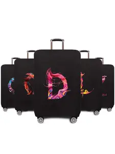 Creative Letter Pattern Luggage Cover, Travel Luggage Protective Cover, Suitcase Case Travel Accessories for 18-28 Inch Suitcase