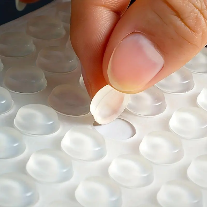Transparent Self-adhesive Silicone PVC Bumper Protector, 100pcs/set Clear Self-adhesive Silicone PVC Bumper Protector, Household Bumpers for Home Safety, Bumper Pads