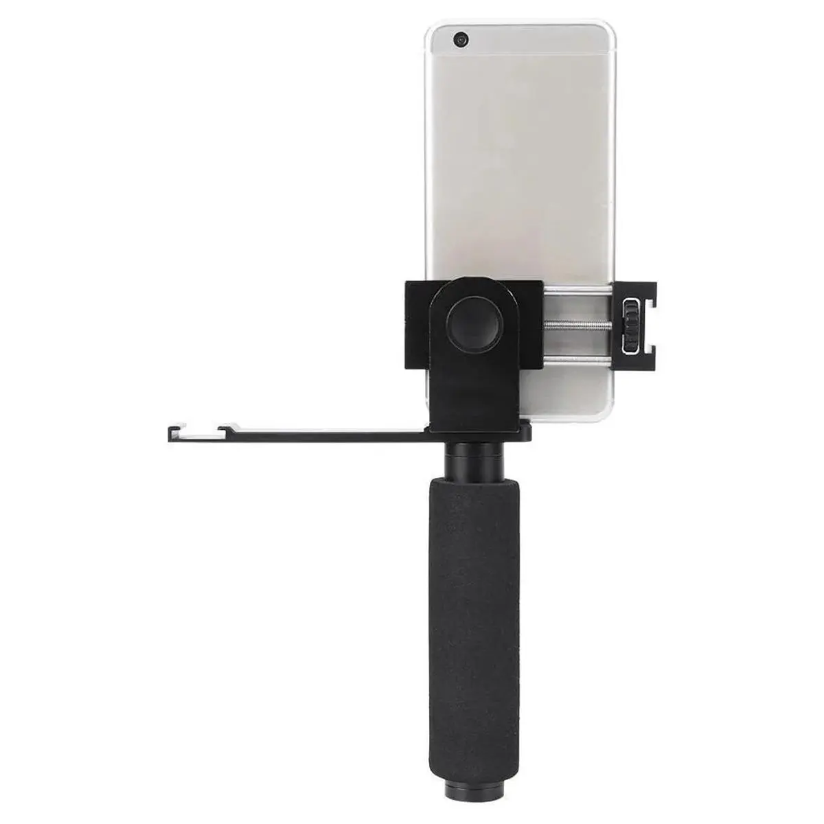 YELANGU PC08 3-in-1 Phone Clip with Handle, Adjustable 3-Way Stand, Clamp Plate, 1/4 Inch Screw & Cold Shoe Mounts for Camera Accessories, Adjustable Stand