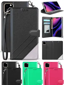 Case for iPhone 11 Pro, New Infolio Wallet Credit Card Slot ID Cover, View Stand [with Wrist Strap Lanyard] for Apple iPhone 11 Pro (2019, 5.8" Model)