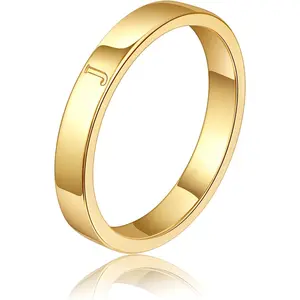 14K Gold Filled Rings for Women Non Tarnish Dainty Gold Initial Ring Stackable Gold Rings for Women Alphabet Letter Ring Wedding Bands Thin Thumb Pinky Stacking Rings Jewelry Gifts for Women