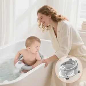Baby Bath Seat for Babies 6 Months & Up, Bath Seats for Babies Sitting Up, Open Design, Non-Slip, Compact Toddler Bath Seat. developmental toy