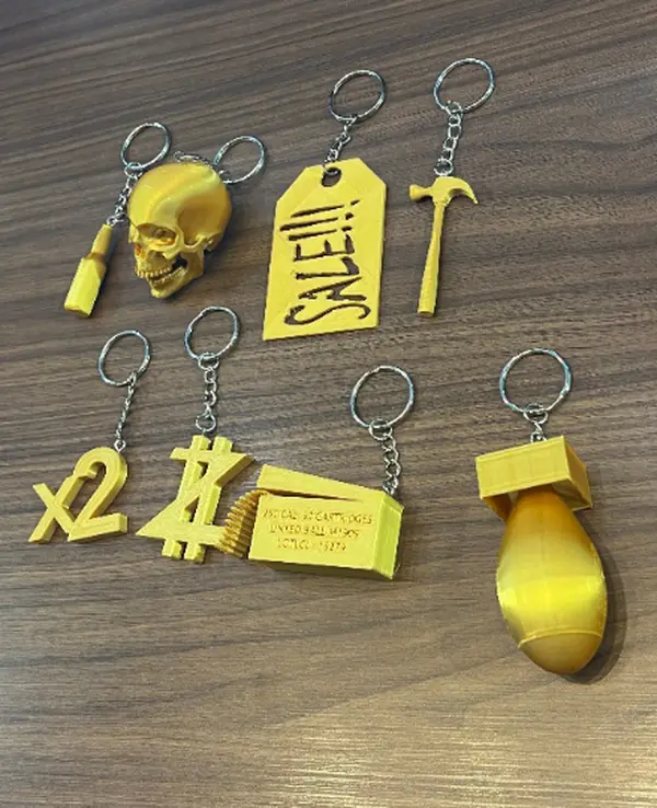 Call of Duty Black Ops Zombies Power Up keychains - 3D Printed