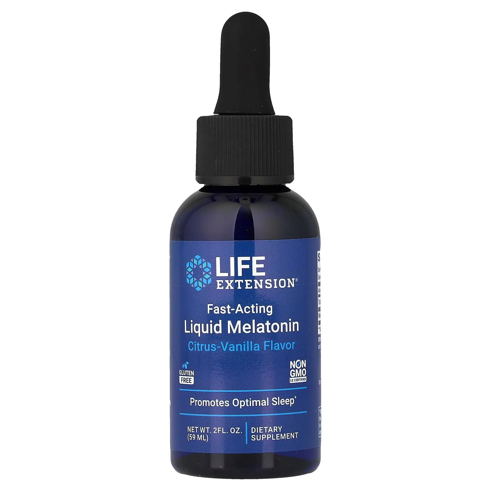 Life Extension Fast-Acting Liquid Melatonin, Citrus-Vanilla, 2 fl oz (59 ml)