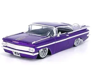 Jada 1:24 1959 Chevrolet Impala SS Lowrider DUB Wire Wheels – Candy Purple – Street Low Limited Edition 34756
