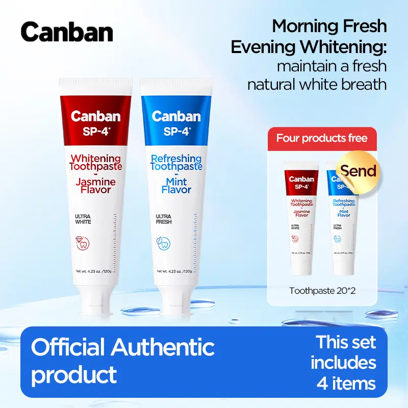 Canban Toothpaste Fluoride-Free Anti-Plaque Repair Protection Whitening Sensitive Teeth Cavity Prevention Fresh Breath Odor Elimination Official Authentic Product