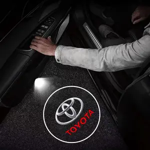 2Pcs LED Car Door Welcome Lights Projector Ghost Shadow Vehicle Welcome Light for Toyota Camry Highlander Land Cruiser Reiz Exterior Accessories