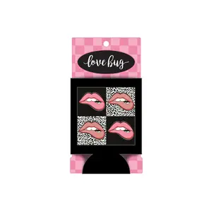 Biting Lip Grid Can Cooler