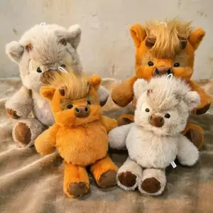 New Run Series Scottish Highland Calf Plush Toy Doll, Small Pig Hoho Stuffed Animal, Soft and Cozy Companion for Kids, Cute Stuffies