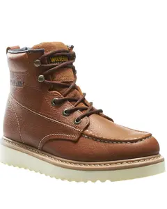 Wolverine Men's 6" Lace-Up Moc Wedge Work Boot Soft Toe - W08288