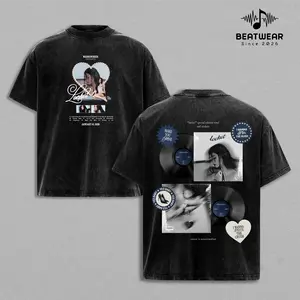MADISONN BEER The Locket Tour 2026 Washed T-Shirt V2, Pop Y2K Aesthetic Vintage Streetwear Style Soft Girl Graphic Tee, Unisex Concert Outfit for Music Fans Festival Lovers, Cotton Summer Casual Short Sleeve Shirts Gift for Him Her