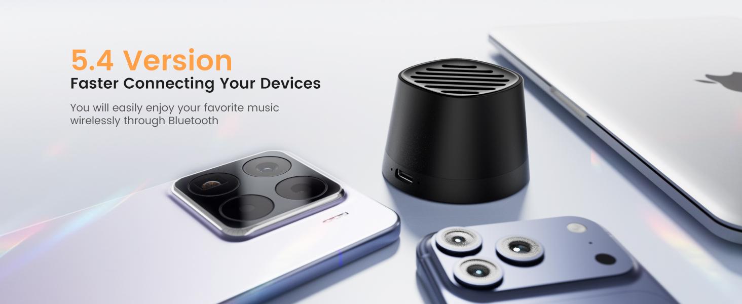 Magnetic Bluetooth Speaker, Portable Mini Speaker with Wireless Charger & Phone Stand, Bluetooth Speakers for Kitche, Refrigerator, Anything Magnet, Gifts