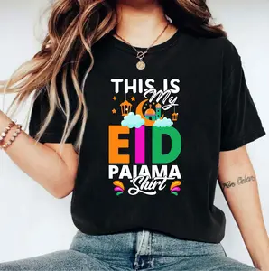 This Is My Eid Pajama Shirt T-shirt, Eid Family Shirt, Islamic Holiday Tee, Cute Gift For Muslim Friend, Eid Mubarak T-shirt, Eid Celebration Shirt, Eid Elfitr Tee, Happy Eid T-shirt