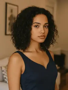 14 Inch Short Curly Human Hair Wig for Black Women, 100% Real Human Hair, Natural Curly Lace Front Wig with Soft Curls, Full Volume & Lightweight, Glueless Design for Daily Wear, Beginner Friendly, Realistic Hairline, Perfect for Everyday or Party Look