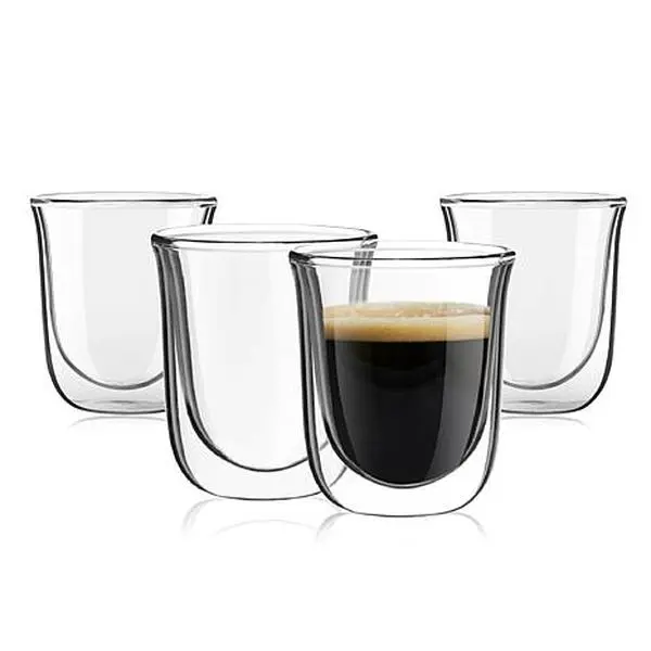 Joyjolt JoyJolt Javaah 4 pc. Double Wall 2 oz. Insulated Glasses