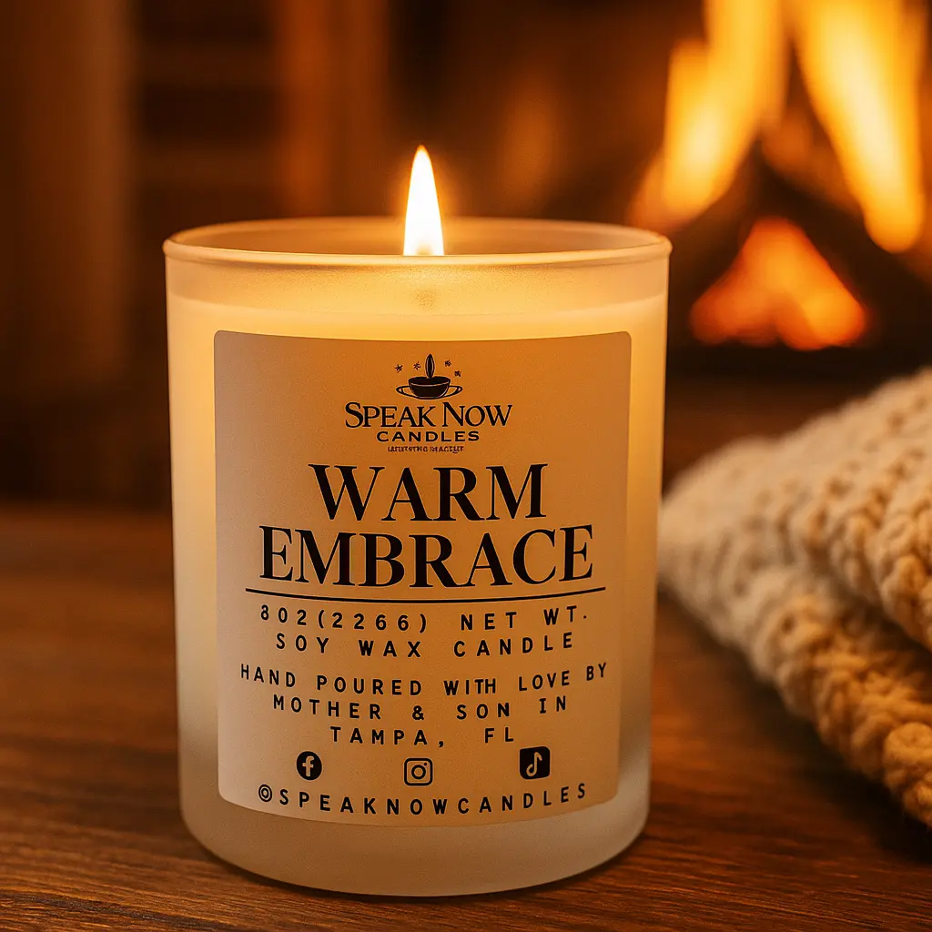 Warm Embrace Candle - Cozy Fall Comfort | 8oz Soy Wax