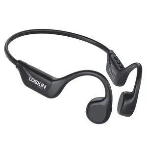 LOBKIN Bone Conduction Headphones Bluetooth 5.4, Wireless Open Ear Headphones with Mic, IPX5 Waterproof Bone Conduction Earbuds 10H Playtime for Cycling Running Hiking Bicycle