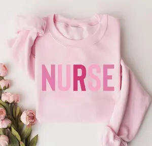Nurse Crewneck Sweatshirt, ER RN Nurse Sweatshirt, Pink Nurse Shirt, New Nurse Shirt, Nurse Graduate Gift, Nurse Appreciation, Registered Nurse Shirt, Nursing Student Shirt, Nurse Week Gift Tshirt, Hoodie and Sweatshirt