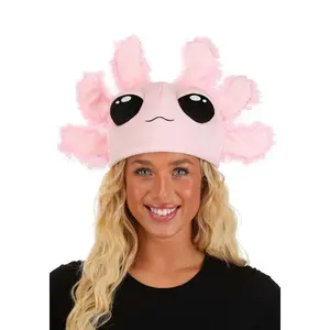Pink Axolotl Adult Costume Hat