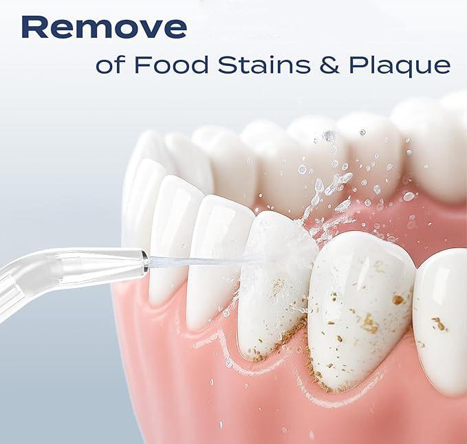 Portable Oral Irrigator 3 Modes Water Flosser for Teeth & Gum Care  IPX7 Waterproof Rechargeable Dental Cleaner with 220ML Detachable Tank  360° Rotatable Nozzles for Braces