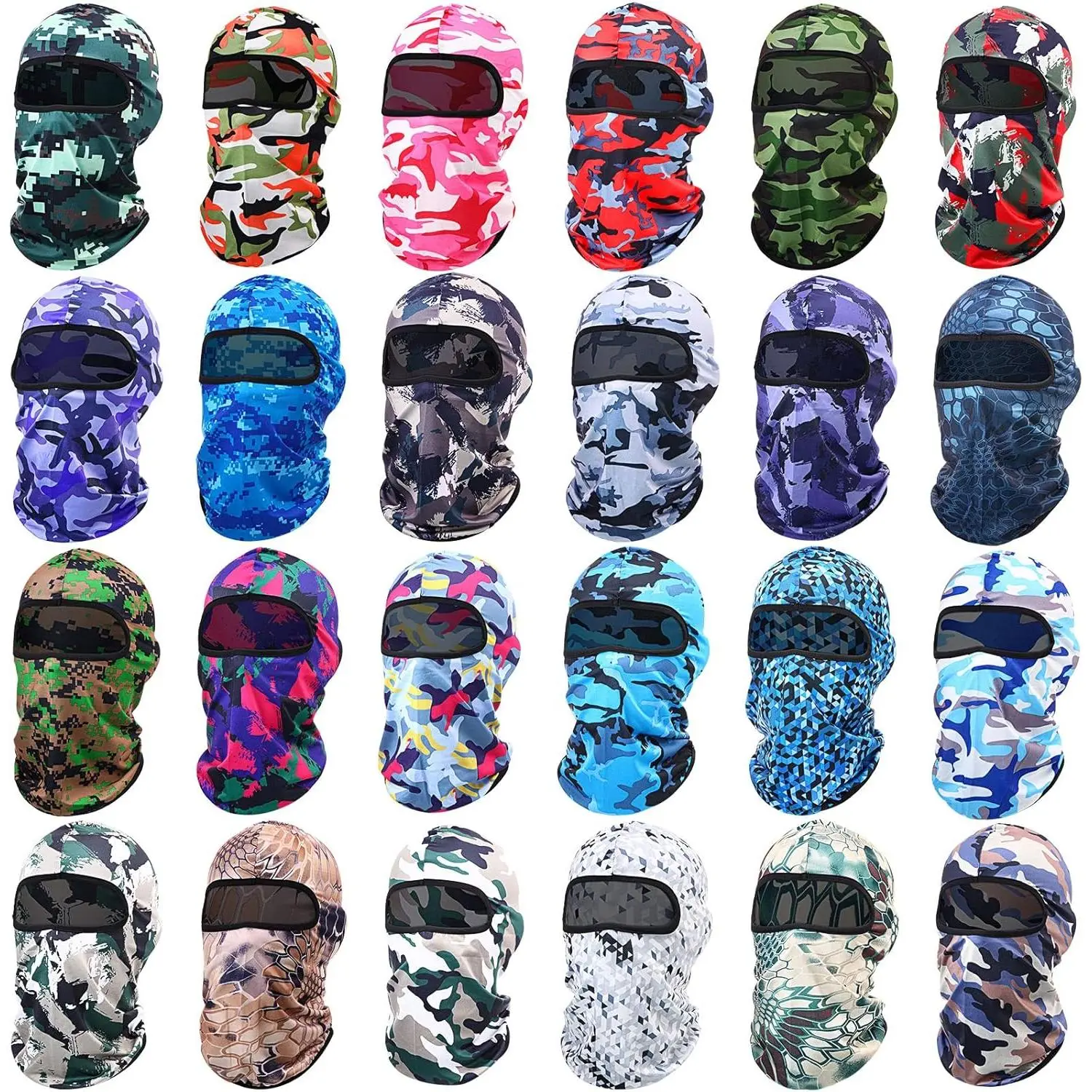 24 count Ski Mask Balaclava  Mask Full  Cover for Men Skiing, UV Protection