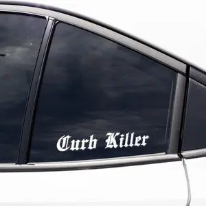 Curb Killer Vinyl Car Decal, Car accessories, Bumper Sticker, Laptop Decal, Birthday Gift, New Driver Gift