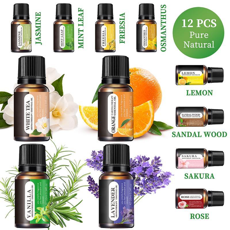 Essential Oil Gift Set for Diffuser, Aromatherapy Oils for Home Fragrance, Air Freshener, Humidifier, Perfume, Candle, Scent, Springtok