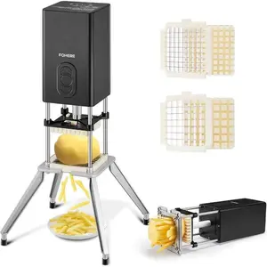 Electric French Fry Cutter for Potato,Dicer chopper Removable legs Commercial French Fries Cutter Stainless Steel