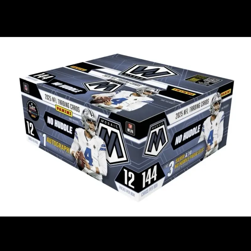 2025 Mosaic Football Factory Sealed No Huddle Hobby Box - 1 Auto per Box, Sports Cards Packs, Trade Card Box