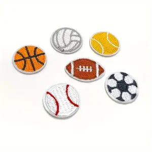 Vibrant Sports Emblem Patch Stickers - Self-Adhesive, Fashionable,  Durable for T-Shirts, Jackets, Hats,  Backpacks - Perfect for Football, Basketball, Rugby, Baseball, Volleyball,  Tennis Enthusiasts