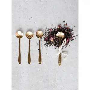 Gold Daisy Shaped Spoon
