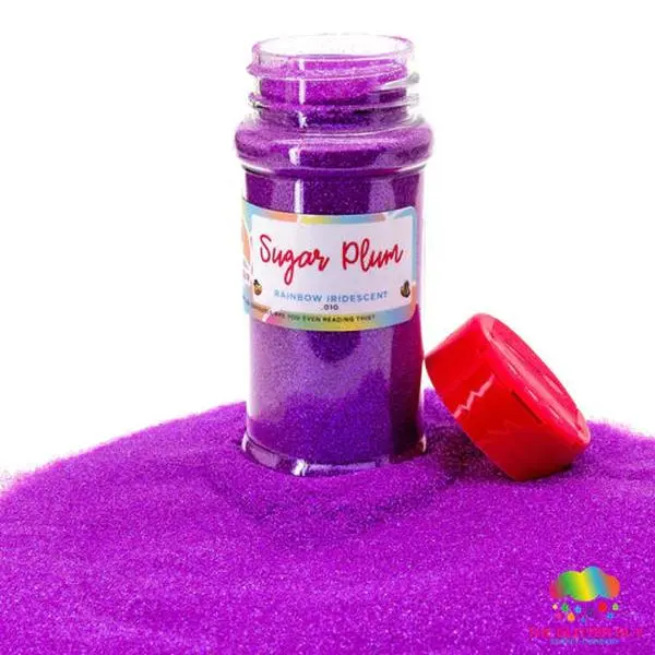 The Glitter Guy Sugar Plum Nail Art Decoration, 80-84g Dual-Lid Bottle for DIY Crafts, Iridescent Shine, Easy Cleanup