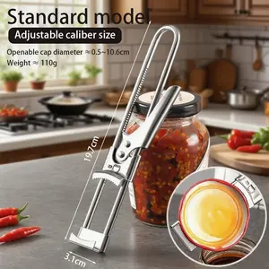 Jar Opener for Weak Hands, Stainless Steel Bottle Cap Opener for Easy Opening, Gripper Tight Lid Opener for Seniors with Arthritis and Kids, Jar Gripper for Kitchen