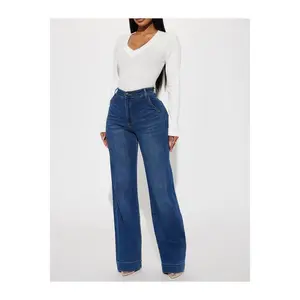 Stretch Trouser Jeans - Dark Wash