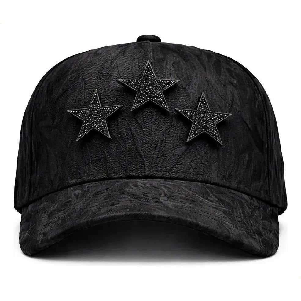 Rockstar G5 Suede Unisex Casual Black Cap for Adults with Adjustable Closure, Barbas Hats G5