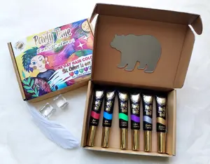 6-Color Temporary Hair Dye Set (No Bleach, Washes out easily) + Mirror Gift-Works on dark & light hair instantly