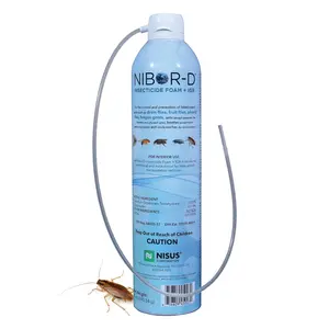 Drain Fly & Cockroach Control Foam Spray with Dual Active Ingredients: Borate-Based Nibor-D + Pyriproxyfen IGR for Indoor Pest Management