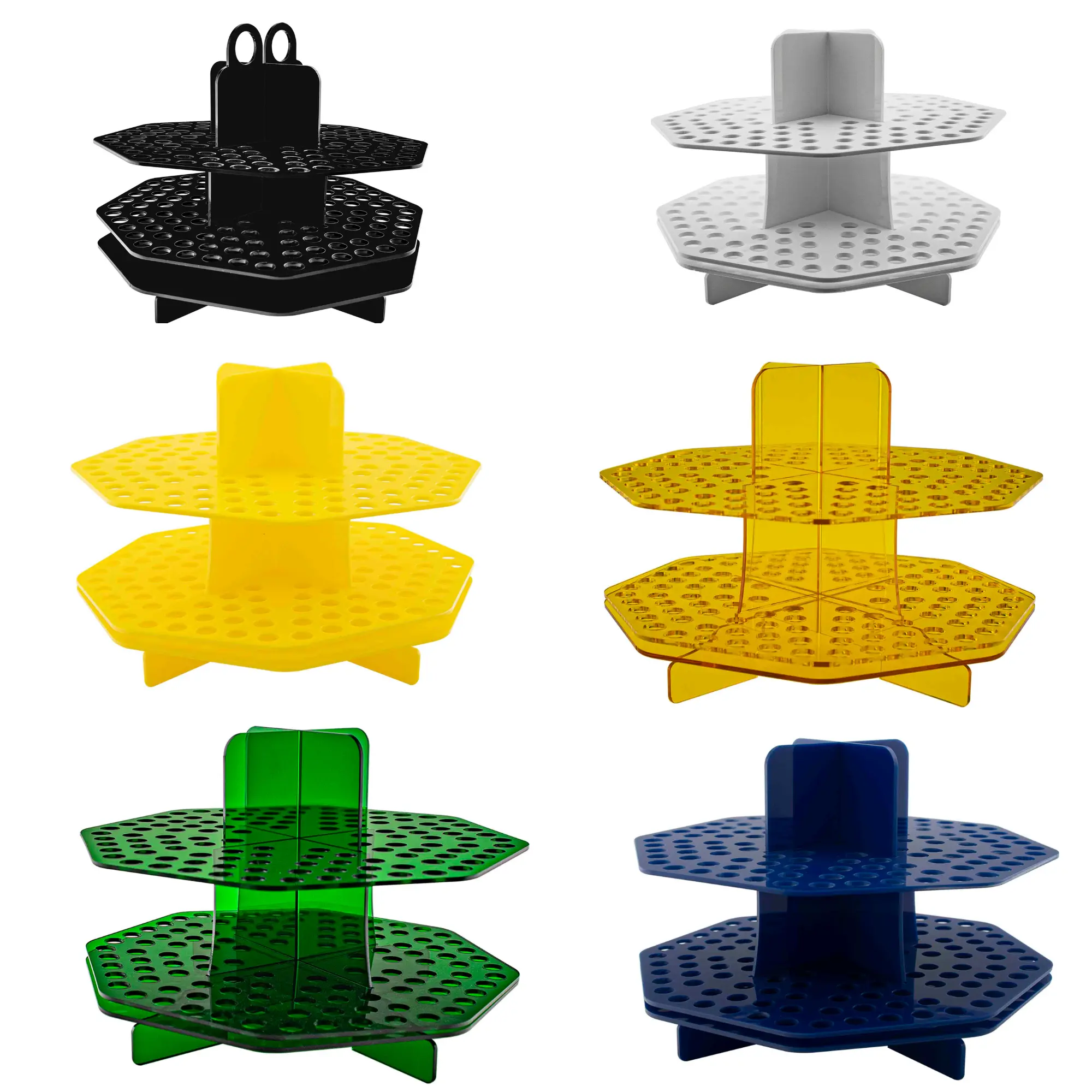 Spinning 120 Slot Beaded Pen Holder Acrylic Organizer Desktop Marker Paint or Makeup Brushes Lip Eye Liner Office Art Studios Classroom Salons by 321 Plastics