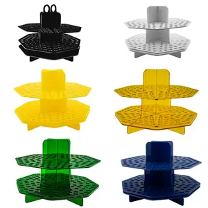 Spinning 120 Slot Beaded Pen Holder Acrylic Organizer Desktop Marker Paint or Makeup Brushes Lip Eye Liner Office Art Studios Classroom Salons by 321 Plastics