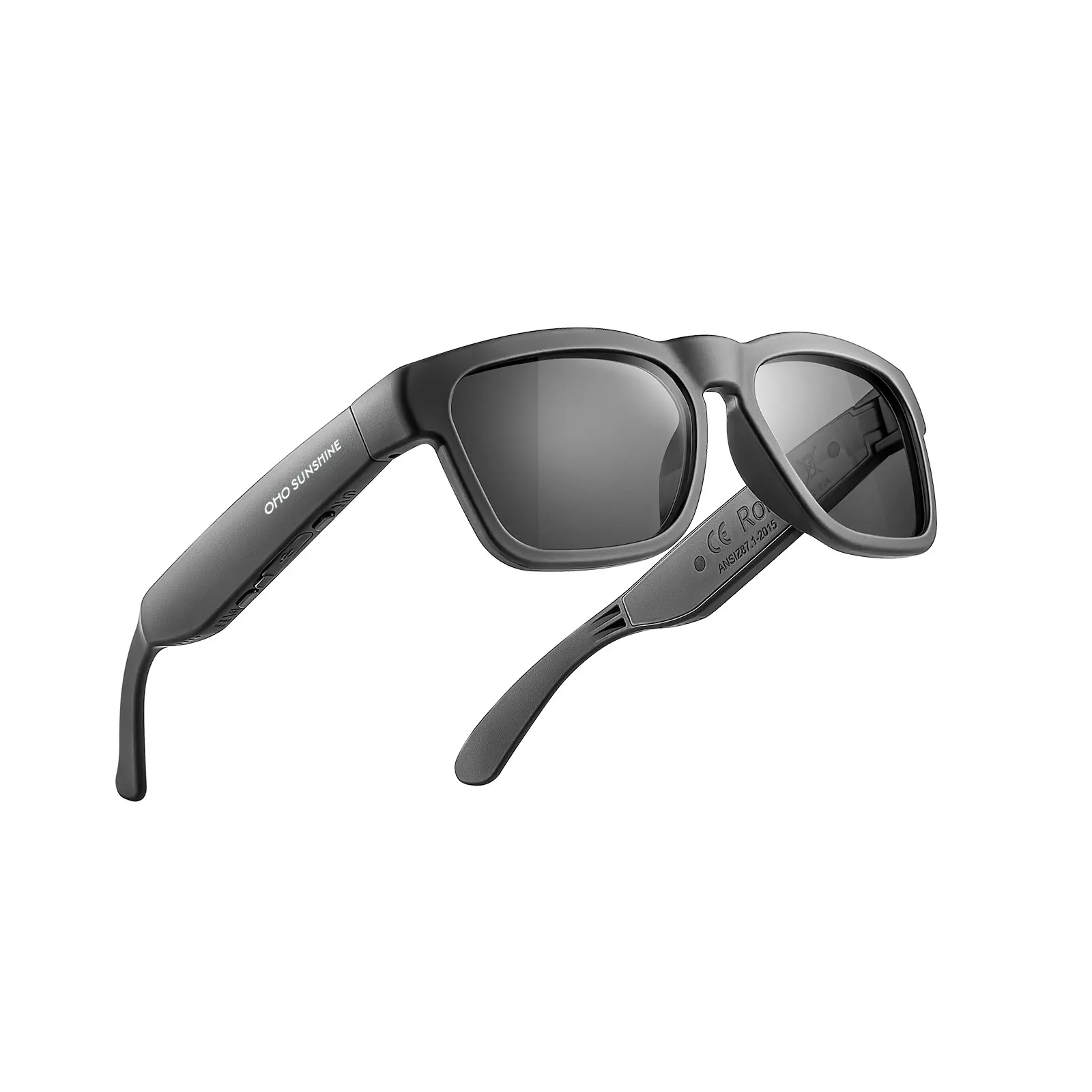 OhO Sunshine Elite Modern Smart Glasses - Wireless Bluetooth Audio Sunglasses with Voice Control, UV400 Protection, Music Support, Durable Multifunctional Electronics, Ideal for Hiking, Outdoor Sports, Father's Day Gifts