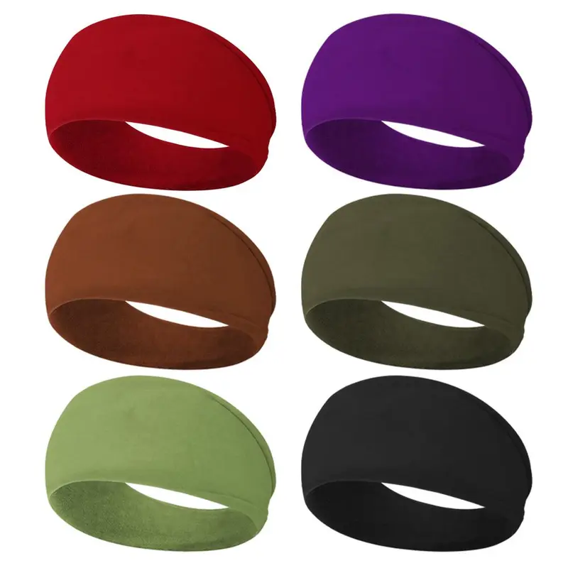 6 PCS Workout Wide Headbands for Women Non Slip, Super Soft Yoga Running Exercise Head Bands, Elastic Sweat Band Hair Bands for Women's Hair, Womens Solid Headband Hair Wrap