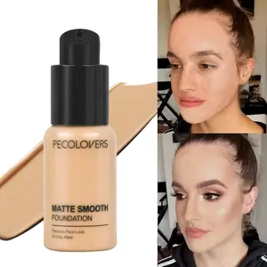 1PC Flawless Liquid Foundation Makeup - Full Coverage, Creamy Texture, Waterproof and Long-Lasting Concealer, Lightweight Formula, Ideal for Daily Use