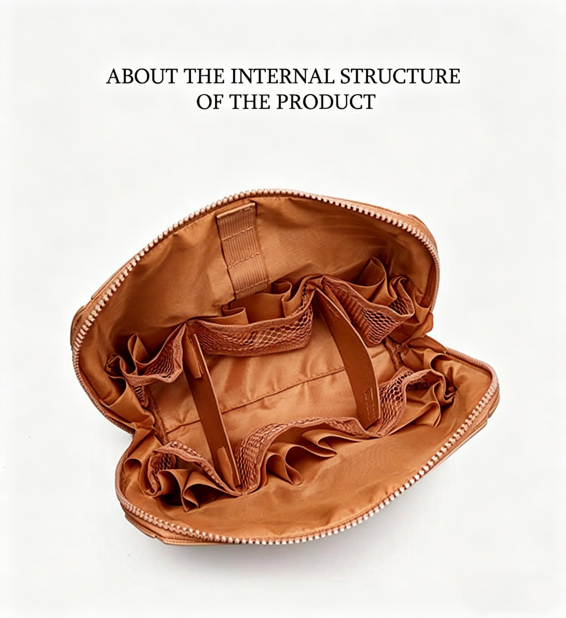 Foldable waterproof toiletry bag; new fashionable plaid travel makeup bag; large-capacity, compartmentalized portable bag suitable for women; includes a makeup bag, toiletry bag, skincare storage pouch, and travel makeup organizer; stylish open-top design