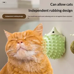 Hedgehog Catnip Ball — Lick-and-Play Cat Toy | Multifunctional, Self-Grooming, and Boredom-Relieving