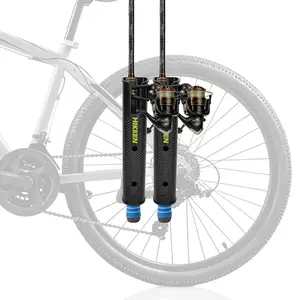 Bike Fisherman - Hikeen Fishing Rod Holder for Bike, Secures Fishing Pole to Bicycle, Easy to Mount, Rod Rack for Bicycle, Beach Car, Fishing Chair, ATVS, Boats, Carts